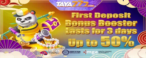 TAYA777 50% First Deposit Bonus for New Players